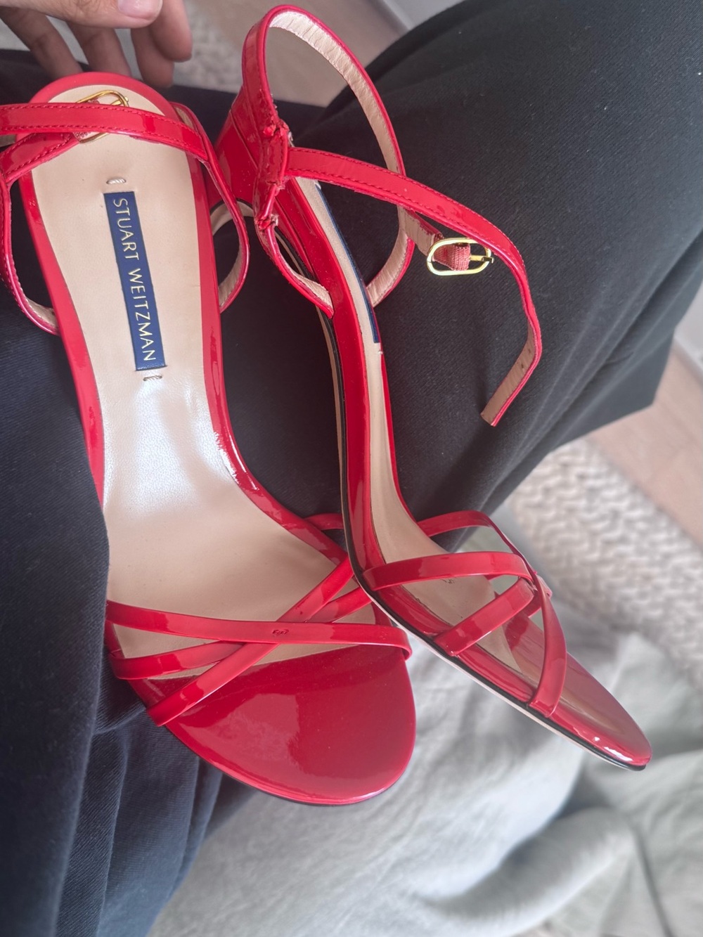 Stuart Weitzman Red Sandals 38,5 - Picture 5 of 5